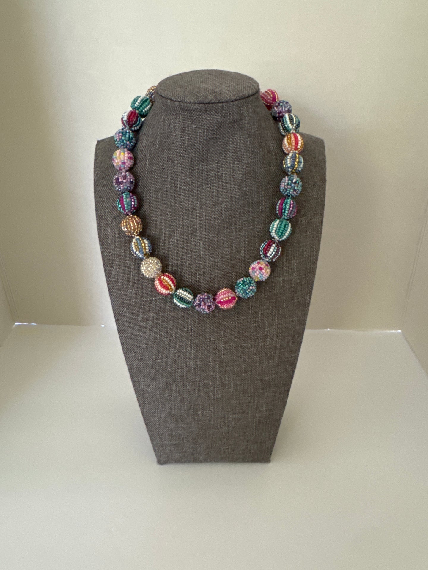 Glass Beads-Nepal- Multicolor-Blue/Gold/Pink/White- Small Beads