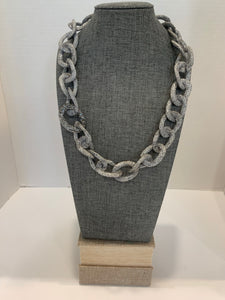Snakeskin & Druzy Necklace