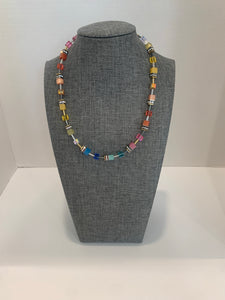 Pastel Rainbow Crystal Necklace