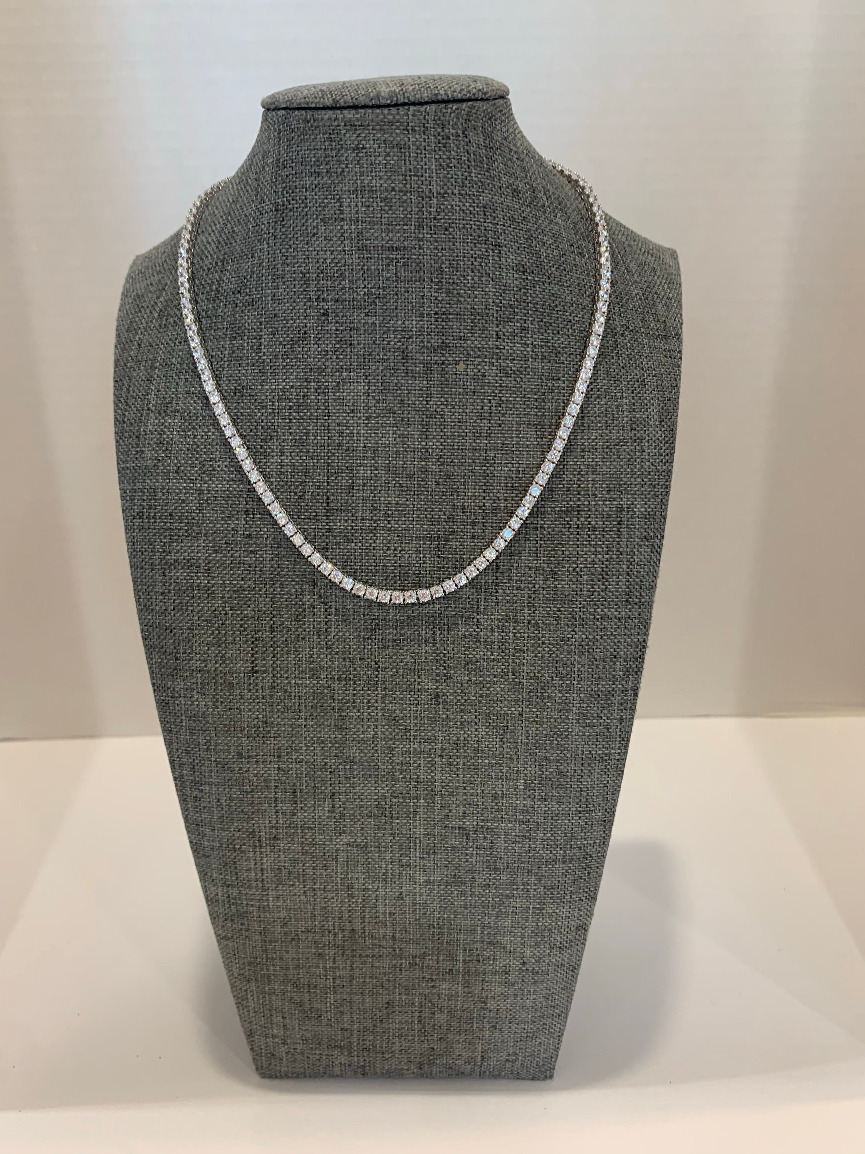 Cubic Zirconia W Stirling Silver (16inch) Tennis Nec