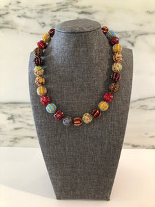 Glass Beaded Necklace- Multicolor (Small Beads)